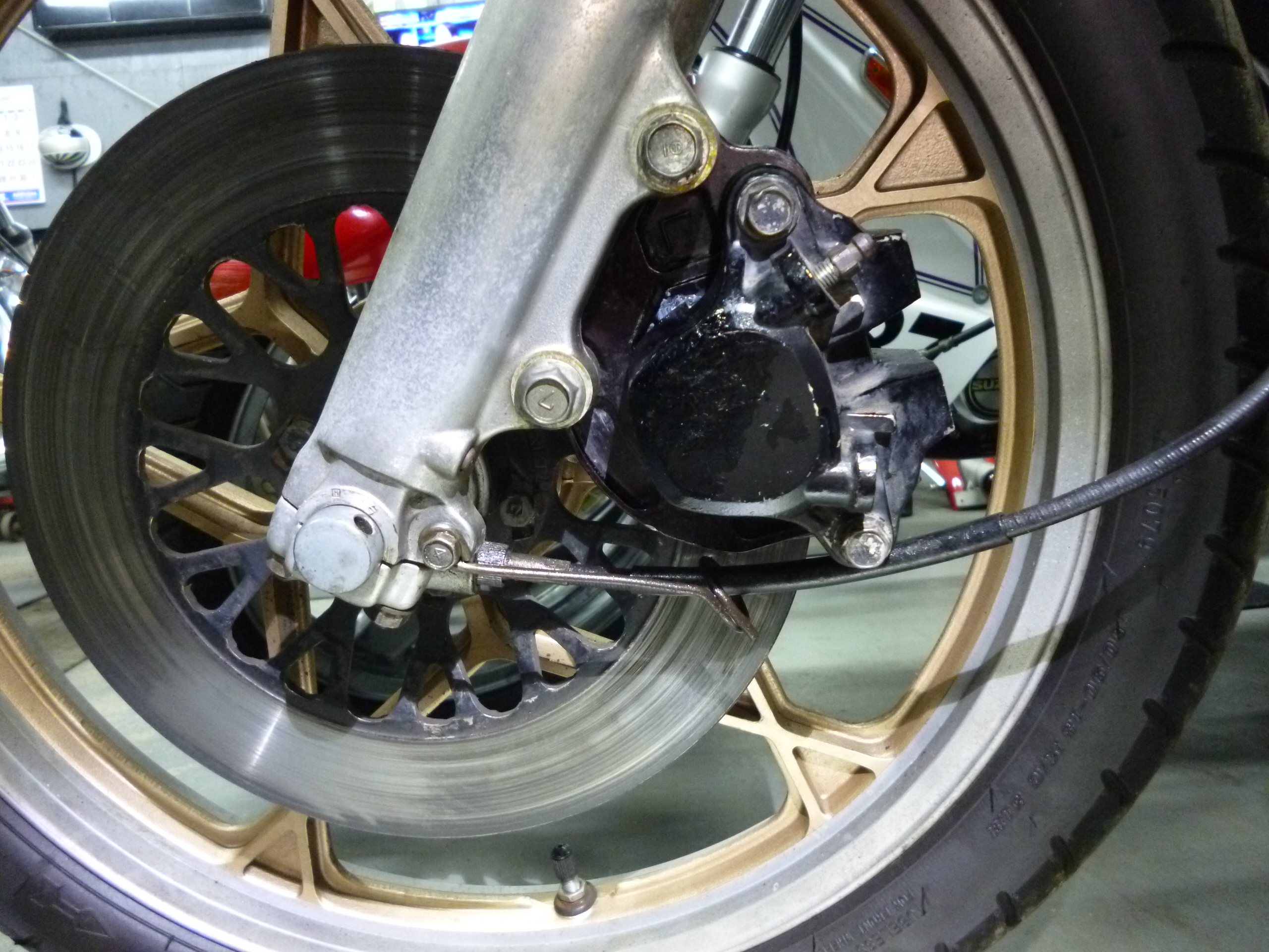 RG250GSX250Eザリ新品メッキブレーキロット | PRETTY RACING製 GSX250E ザリ エンジンガード メッキ