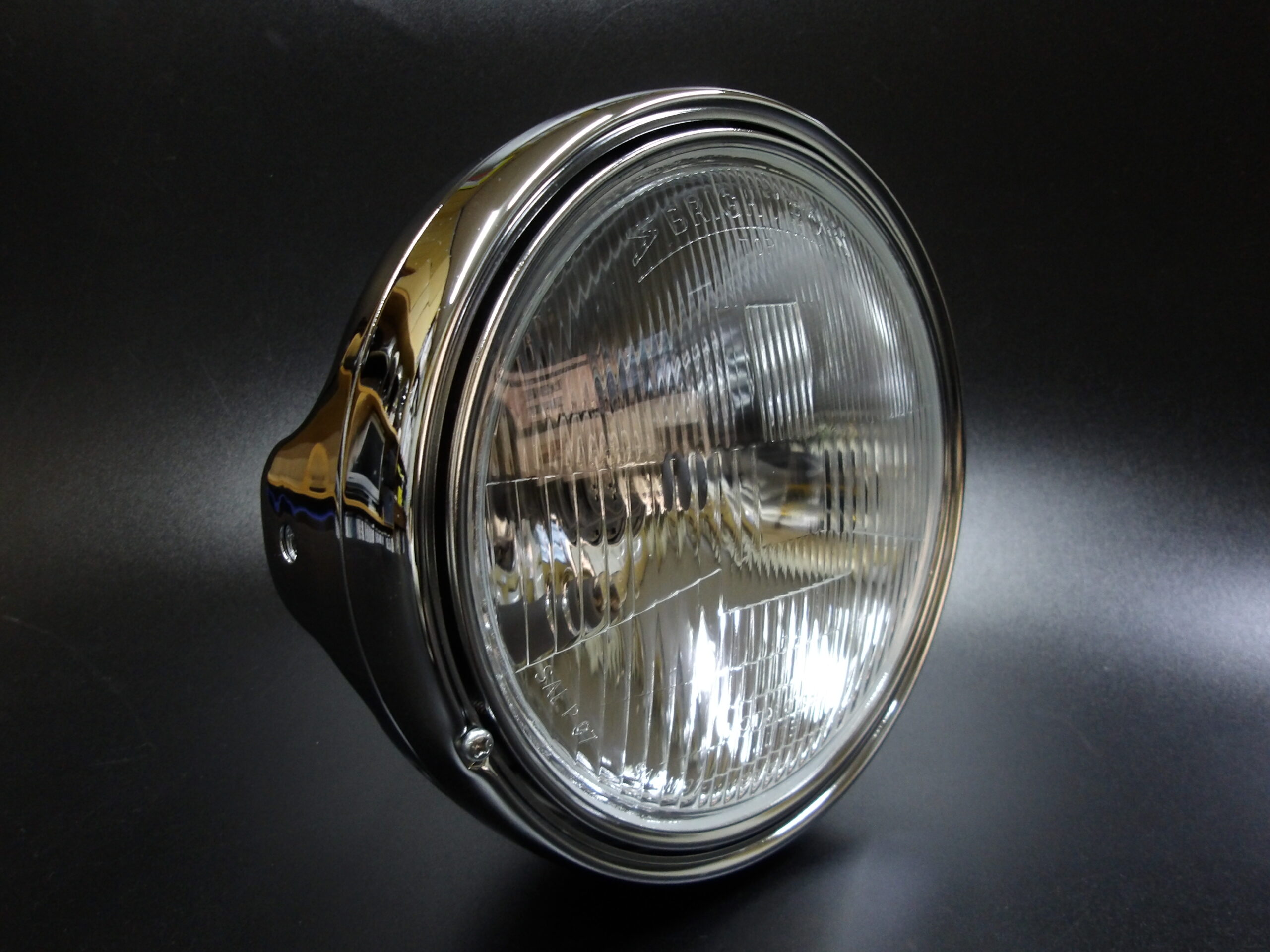 当時物 シビエ Z反射ヘッドライト GT380 GS400 GSX400E RG 極上品 CIBIE 凸レンズ Zビーム 180パイ ヘッドライト 180mm 丸目 丸2灯 丸